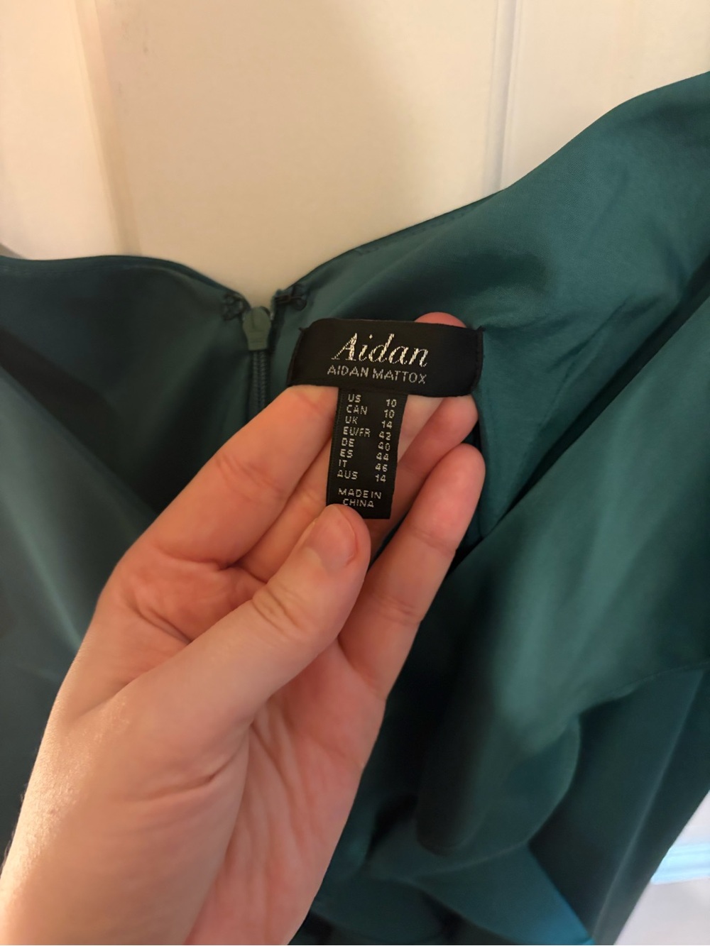 Silky Emerald Green Ruffle Dress - Picture 4 of 5